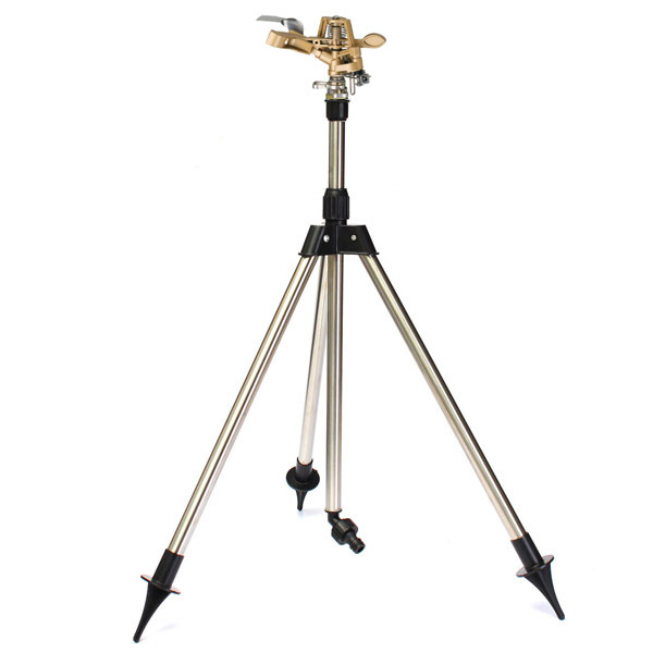 Metall-Dreibein-Garten-Wasser-Impulsregner,Gartensprinkler aus Metall mit Stativ