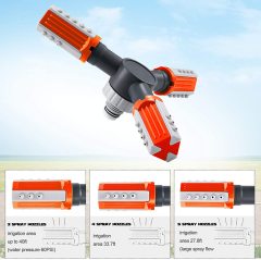 Kunststoff-Gartenwasserschlauch-Rotationssprinkler für den Hof,Wassersprüher, beste Sprinkler für Rasen, Gartensprinkler, Rasentraktorsprinkler, bester Sprinkler für große Rasenflächen