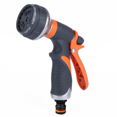 Boquilla rociadora de agua de 8 vías para jardín de metal,Boquilla de manguera de jardín de metal con 8 patrones