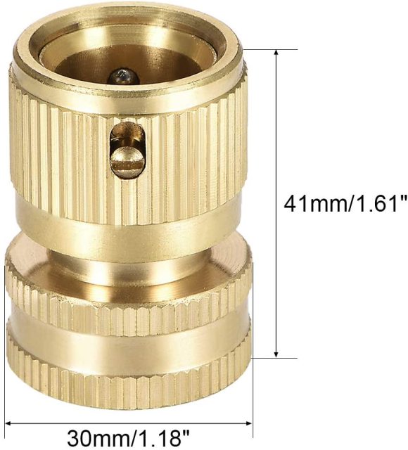 Conector rápido para mangueira de jardim fêmea de 3/4 de polegada,Conector rápido fêmea de latão de 3/4"