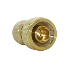 Messing 3/4 Zoll Gartenschlauch Schnellverbinder mit Wasserstopp,3/4" Messing-Schlauchschnellverbinder mit Anschlag