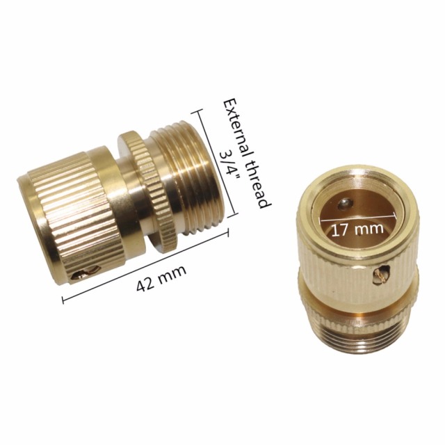 3/4" male brass garden hose quick connector,Brass 3/4" male thread quick connector