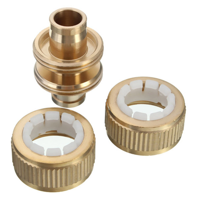 Reparador de mangueira de jardim de latão de 1/2",Reparador de mangueira de jardim de latão de 1/2"