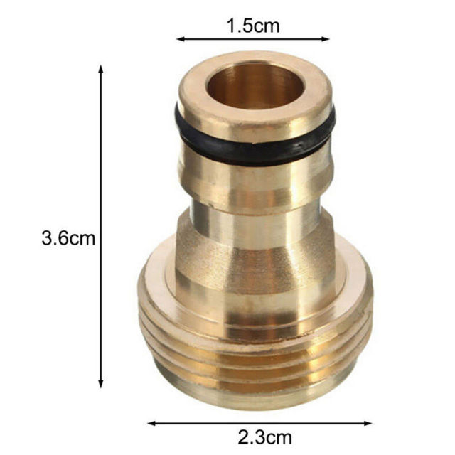 3/4" Gartenschlauchadapter aus Messing (männlich),Messing 3/4" Außengewindeadapter