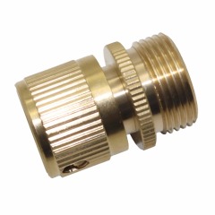 3/4" male brass garden hose quick connector,Brass 3/4" male thread quick connector