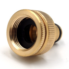 Brass 3/4 inch&1 inch garden hose tap connector,Brass 3/4"~1" female thread tap connector