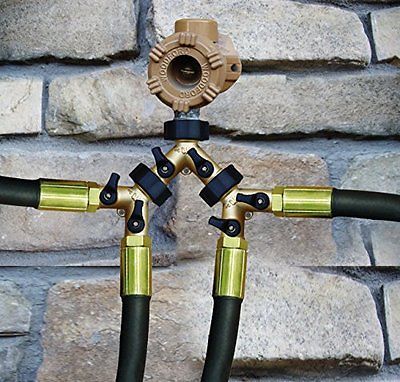 2-Wege-Gartenschlauchverteiler aus Messing,2-Wege-Schlauchverteiler aus Messing