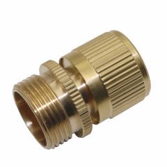 3/4" male brass garden hose quick connector,Brass 3/4" male thread quick connector