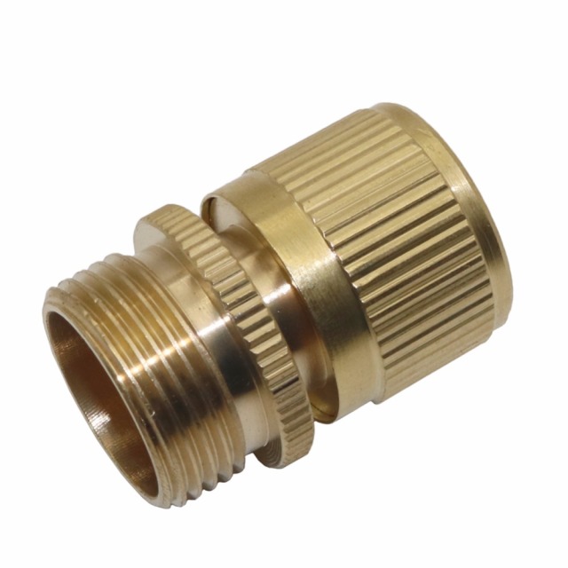 3/4" male brass garden hose quick connector,Brass 3/4" male thread quick connector