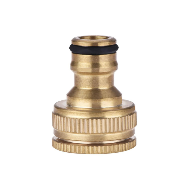 Brass 1/2 inch 3/4 inch garden hose tap connector,Brass 1/2“~3/4” garden hose adapter