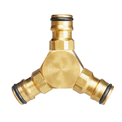 Brass 3-way garden hose connector,brass 3 way hose splitter