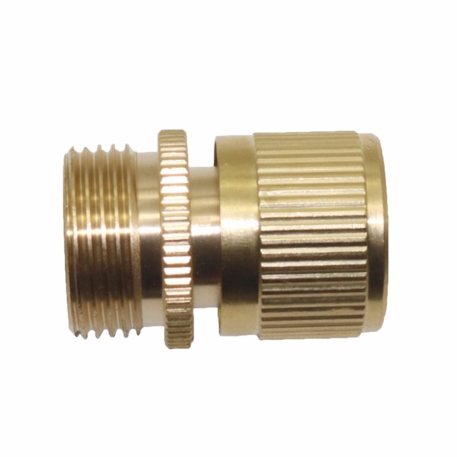3/4" male brass garden hose quick connector,Brass 3/4" male thread quick connector