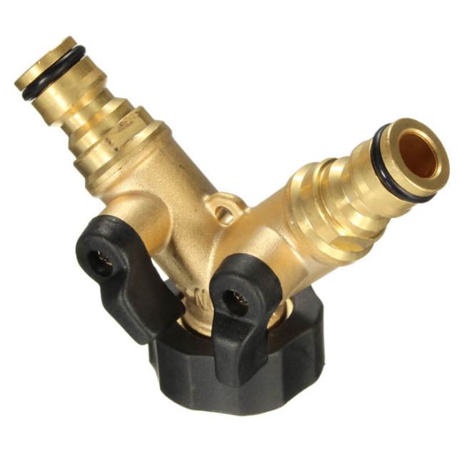 Brass 2-way garden hose splitter,garden hose splitter,brass 2 way garden splitter,water splitter