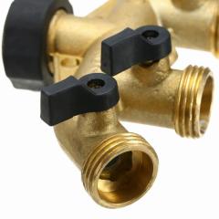Garden 4 Way Water Hose Splitter,4 way brass manifold hose connector