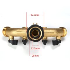 Garden 4 Way Water Hose Splitter,4 way brass manifold hose connector