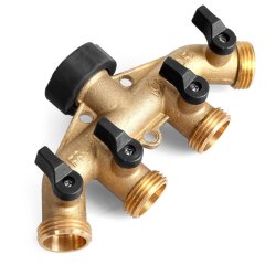 Garden 4 Way Water Hose Splitter,4 way brass manifold hose connector