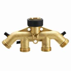 Garden 4 Way Water Hose Splitter,4 way brass manifold hose connector