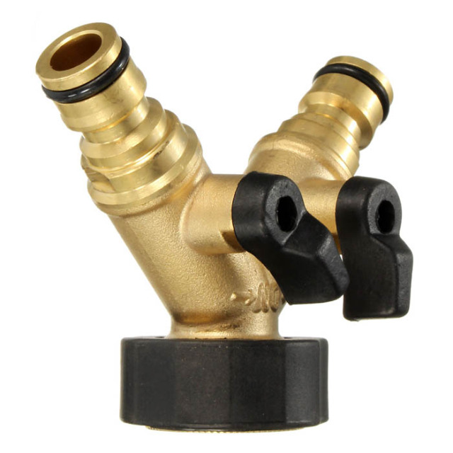 Brass 2-way garden hose splitter,garden hose splitter,brass 2 way garden splitter,water splitter