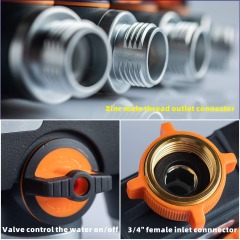 4-Wege-Verteiler für Gartenwasserschläuche,4-Wege-Wasserschlauchverteiler aus Kunststoff für den Garten