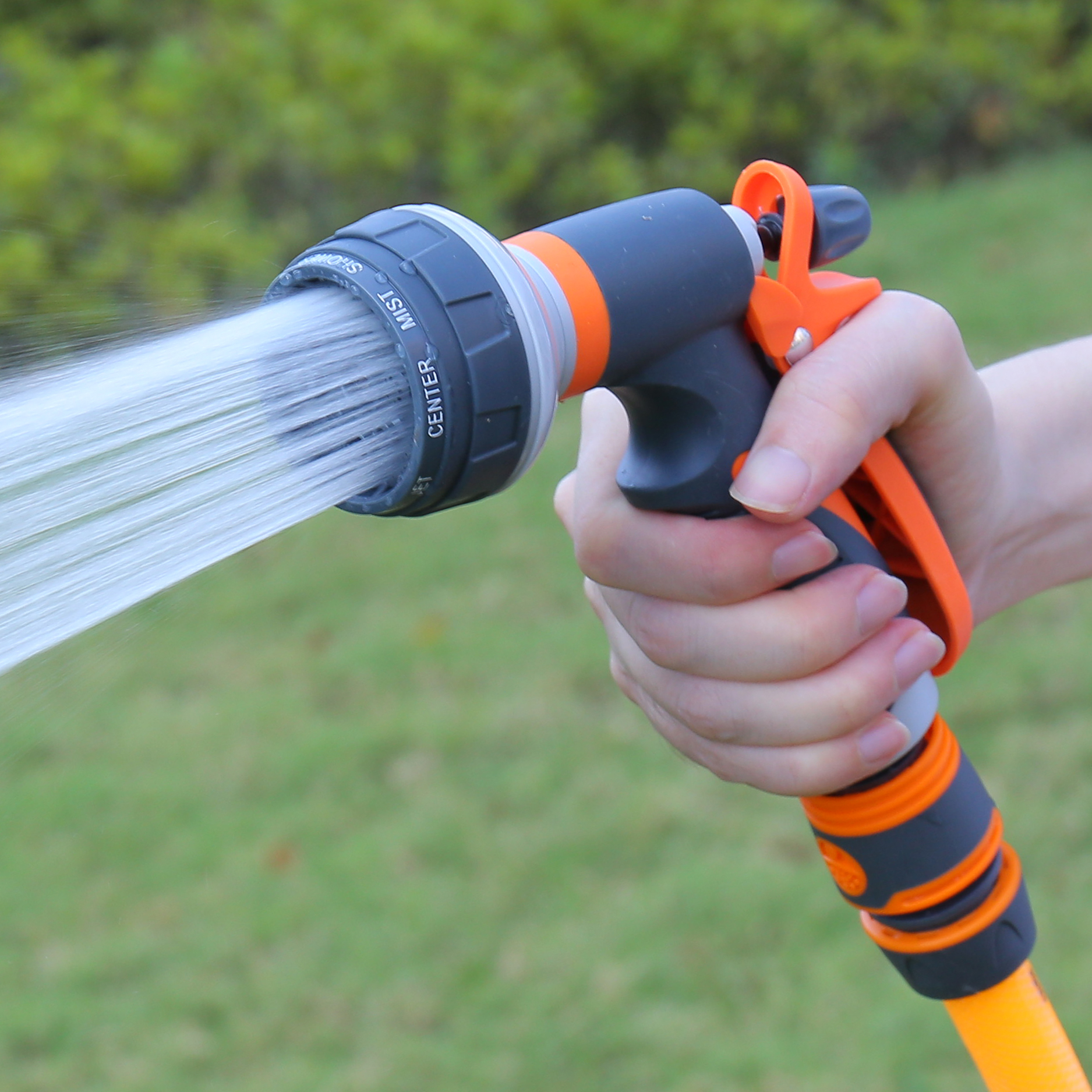 Plastic 8 Pattern Garden Water Hose Nozzle Set,8-Pattern Garden Water Spray Gun Set