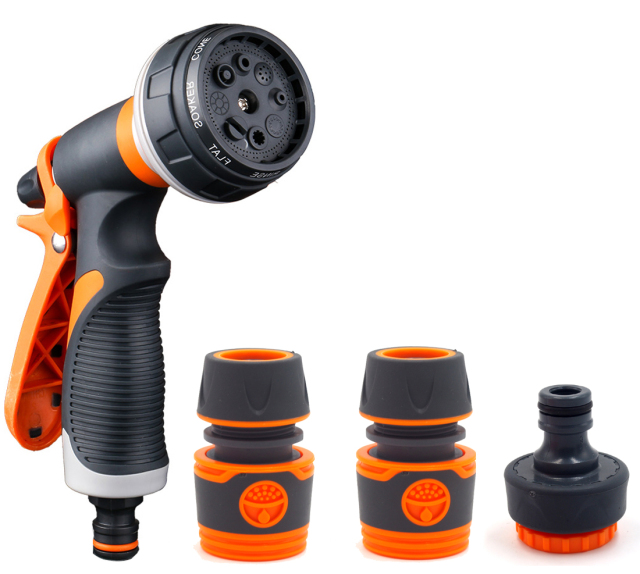 Plastic 8 Pattern Garden Water Hose Nozzle Set,8-Pattern Garden Water Spray Gun Set