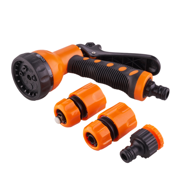 Plastic 7 Pattern Trigger Nozzle Set,Plastic multi-function garden water nozzle set