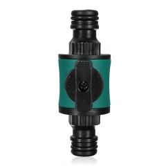 Conector de 2 vias para mangueira de jardim com válvula,Reparador de mangueira de jardim com válvula de corte