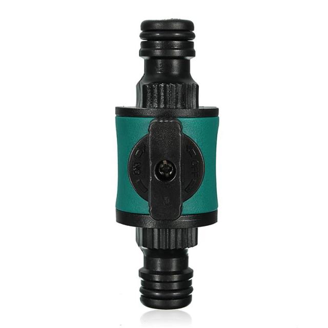 Conector de 2 vias para mangueira de jardim com válvula,Reparador de mangueira de jardim com válvula de corte