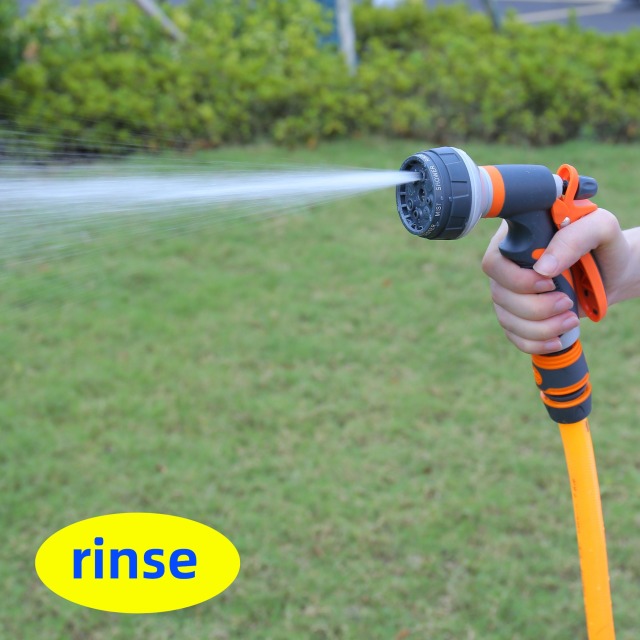 Plastic 8 pattern spray garden hose nozzle