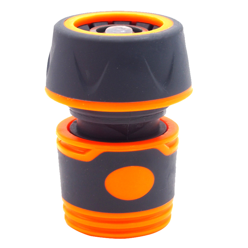 Plastic soft 3/4"garden hose quick connector with waterstop,Plastic 3/4" Garden Hose Quick Connector