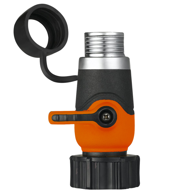 Válvula de cierre de agua del jardín,Adaptador de manguera de jardín de plástico con funda protectora