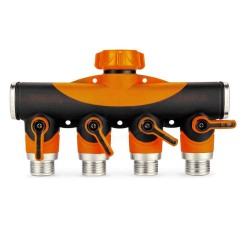 プラスチック製ガーデンウォーター4ウェイホーススプリッター,ガーデンホース 4ウェイスプリッター