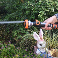 Multi-pattern garden water hose nozzle,Plastic 8-pattern thumb valve nozzle