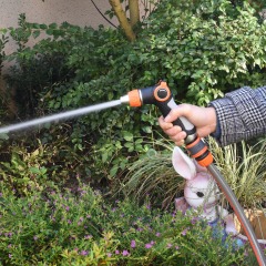 Thumb Valve Portable Garden Water Nozzle,Plastic adjustable garden spray nozzle with thumb valve