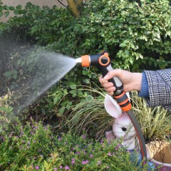 Thumb Valve Portable Garden Water Nozzle,Plastic adjustable garden spray nozzle with thumb valve