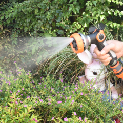 Garten-Wasserspritzpistole mit 8 Mustern und Daumenventil,Wasserdüse aus Kunststoff mit 8 Mustern und Daumensteuerung
