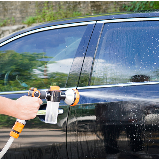 Garten-Sprühpistole aus Kunststoff mit 8 Sprühmustern für Seifenwasser,8-Muster-Gartenseifenwasser-Sprühpistole