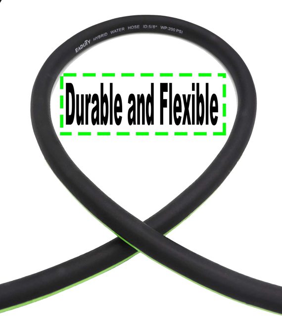 5/8" Hochleistungs-Gartenwasserschlauch,5/8" Hochleistungs-Gartenwasserschlauch mit Messinganschluss und Knickschutz
