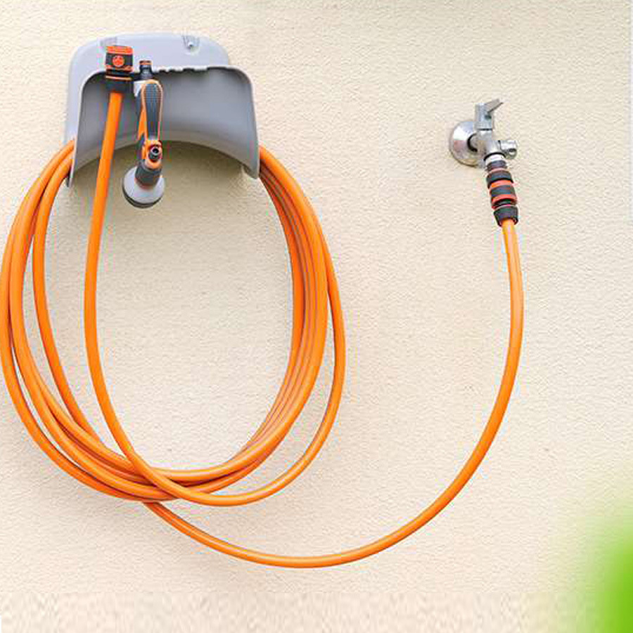 Soporte de pared para manguera de agua de jardín de plástico de 30 m,Colgador de manguera de jardín de plástico de 30 m para pared