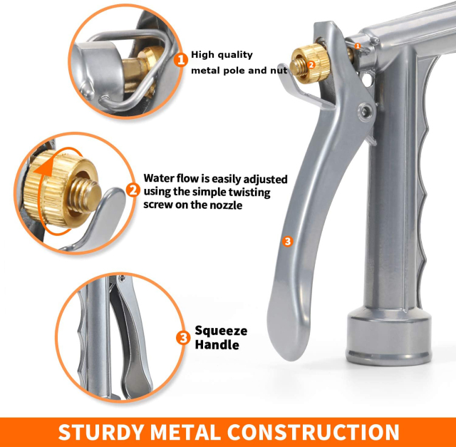 Heavy Duty Metal Rear-Trigger Water Spray Gun,Heavy Duty Metal Rear-Trigger Water Spray Gun