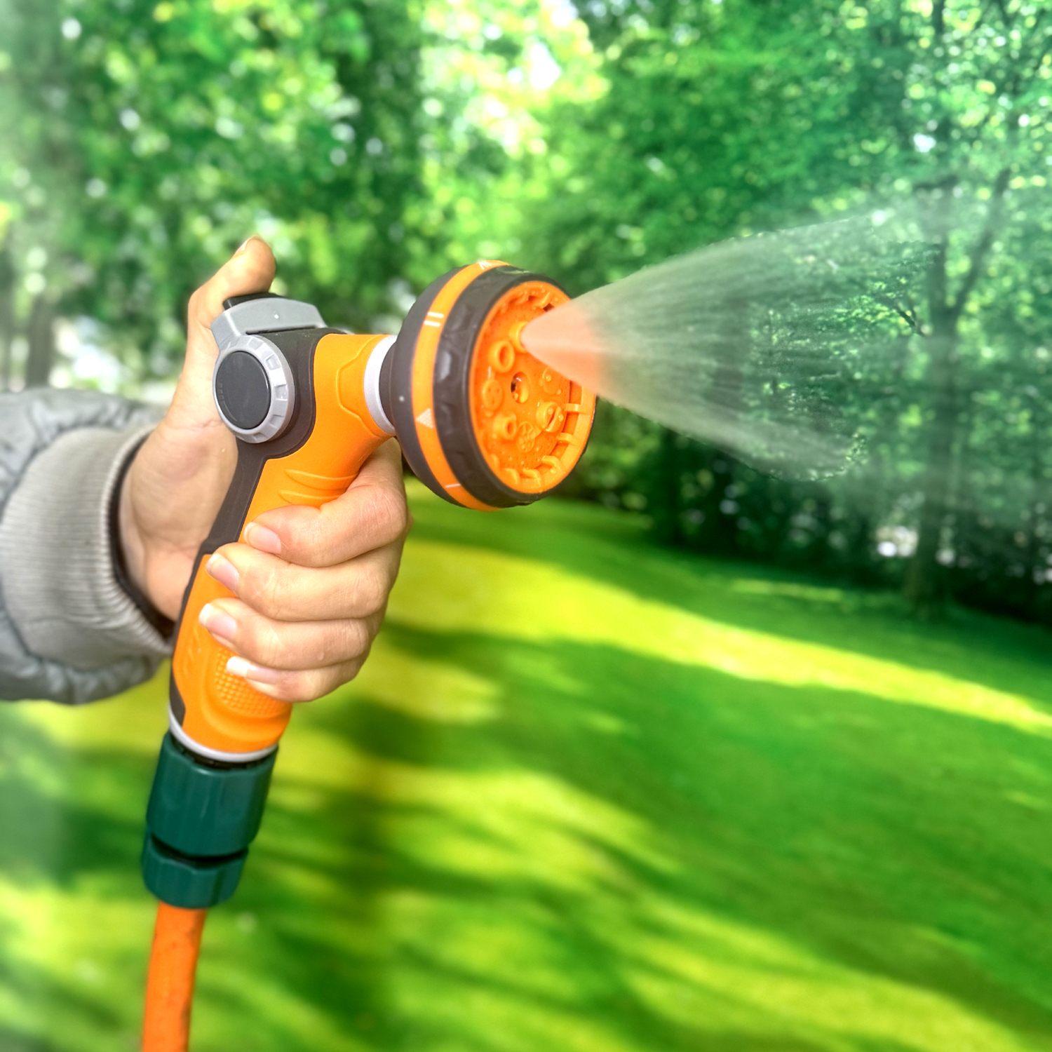 Garten-Wassersprühpistole aus Kunststoff mit 8 Sprühmustern,Garten-Wassersprühpistole aus Kunststoff mit 8 Sprühmustern