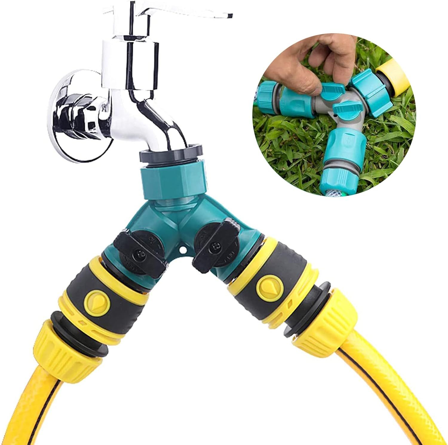 Kunststoff-Gartenschlauch-Y-Verteiler,Kunststoff Y 2-Wege-Gartenschlauchverteiler