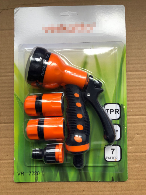 Plastic 7 Pattern Trigger Nozzle Set,Plastic multi-function garden water nozzle set