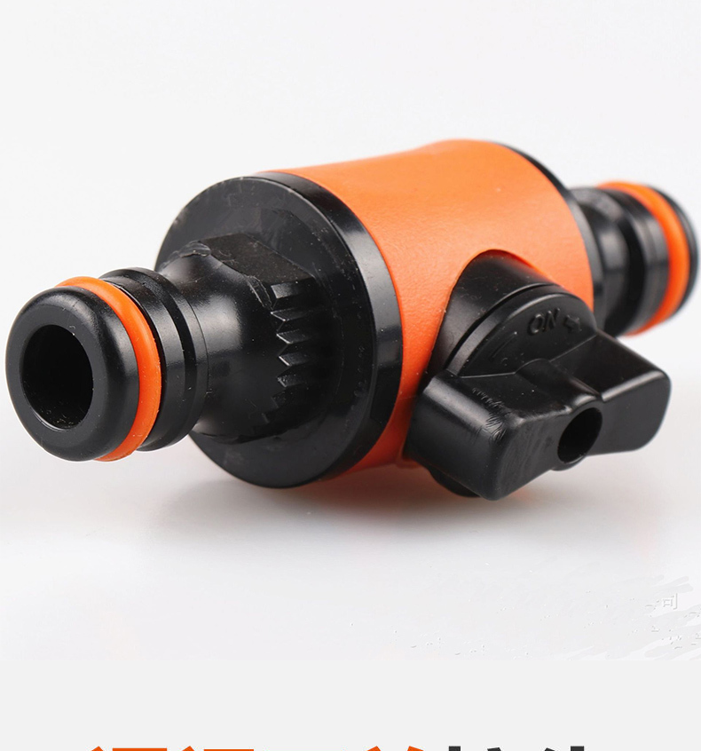 Conector de 2 vias para mangueira de jardim com válvula,Reparador de mangueira de jardim com válvula de corte