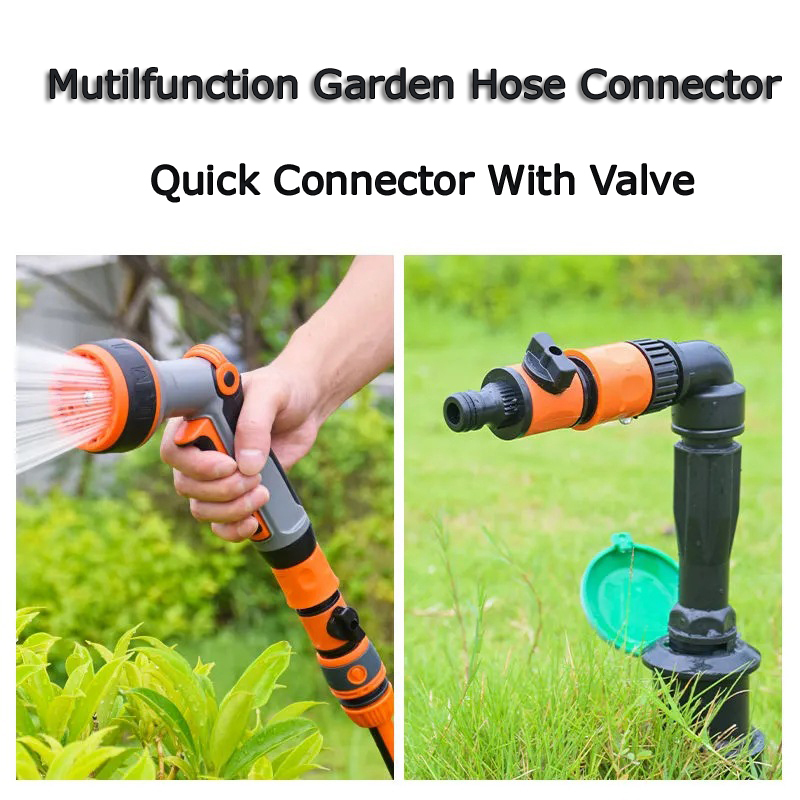 Schnellverbinder für Gartenschläuche aus Kunststoff mit Ventil,Absperrventil für Gartenschläuche aus Kunststoff