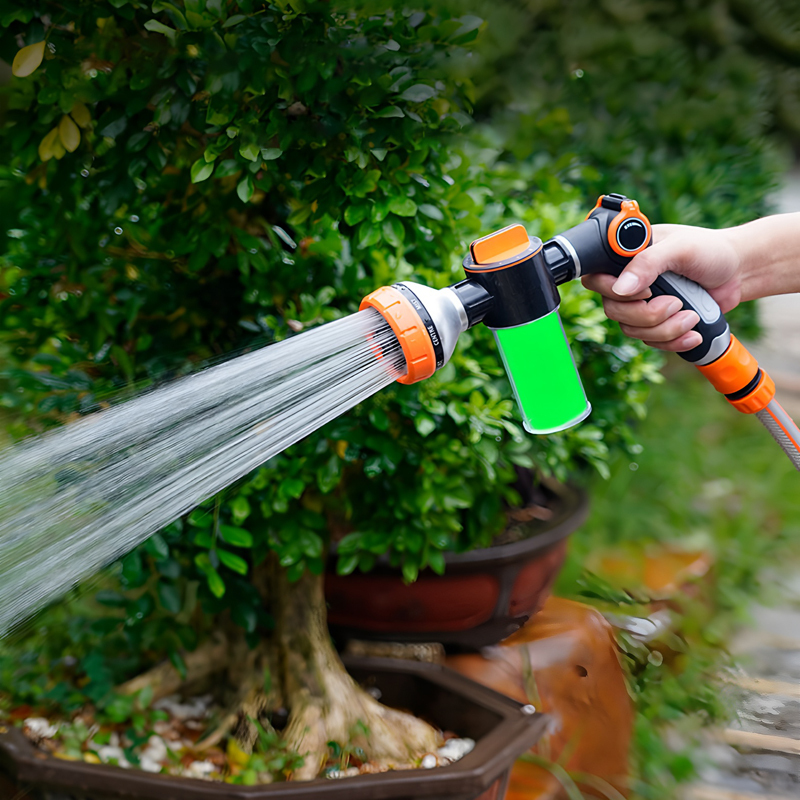Boquilla de plástico para pulverizar agua y jabón en el jardín con 8 patrones,Boquilla de plástico para pulverizar agua y jabón en el jardín con 8 patrones