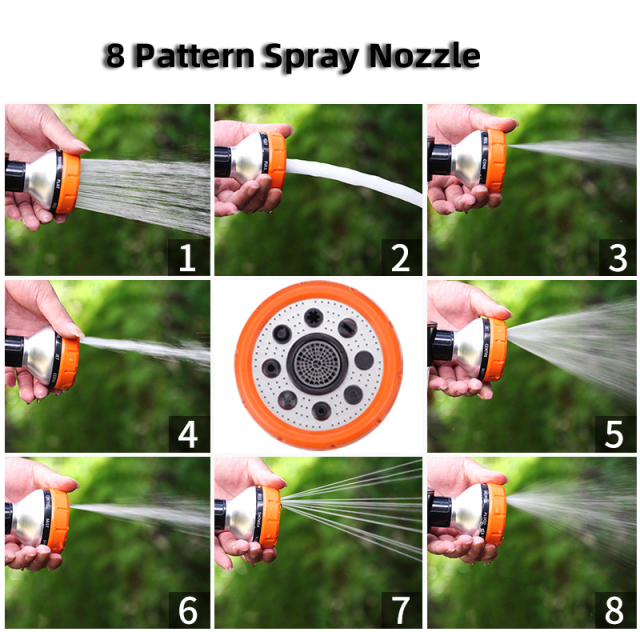 Plastic 8-Pattern Garden Soap Water Spray Nozzle,Plastic 8-Pattern Garden Soap Water Spray Nozzle