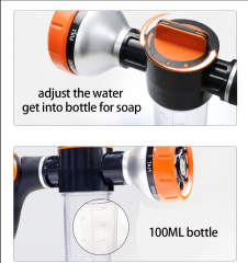 Garten-Sprühpistole aus Kunststoff mit 8 Sprühmustern für Seifenwasser,8-Muster-Gartenseifenwasser-Sprühpistole