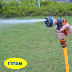 Plastic 8 pattern spray garden hose nozzle,Multi-Pattern Garden Spray Gun | Ergonomic Watering Nozzle