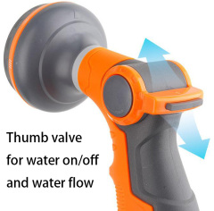 プラスチック製8パターンガーデンウォータースプレーガン,プラスチック製8パターンガーデンウォータースプレーガン